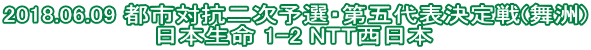 2018.06.09 都市対抗二次予選・第五代表決定戦(舞洲) 日本生命 1-2 NTT西日本