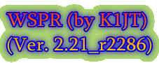 WSPR (by K1JT) (Ver. 2.21_r2286) 